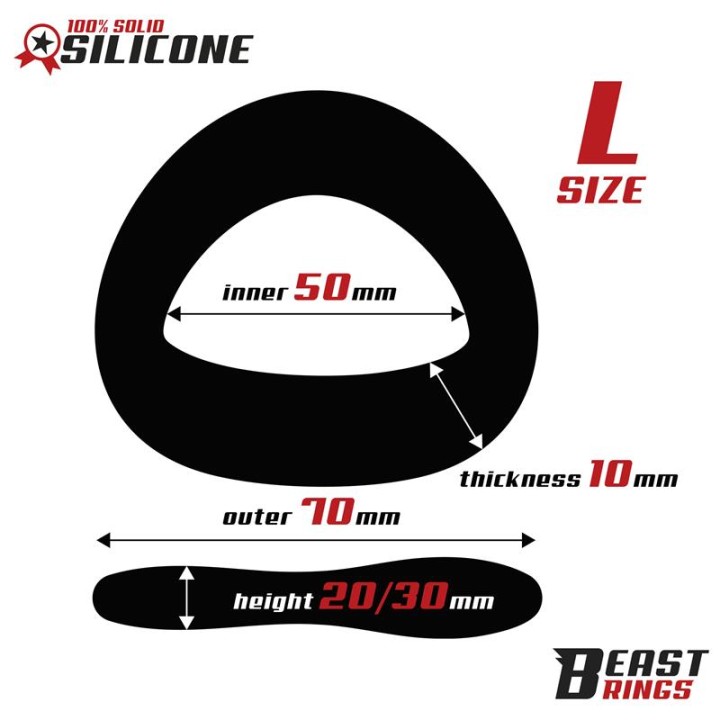 Penis ring Solid Silicone 50 mm Size L
