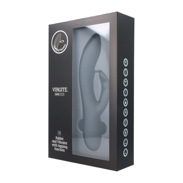 V9 BLACK RECHARGEABLE TAPPING VIBRATOR