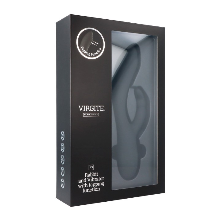 V9 BLACK RECHARGEABLE TAPPING VIBRATOR