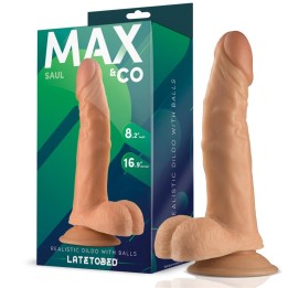 Saul Realistic Dildo with Testicles Flesh 8,25 - 21 cm