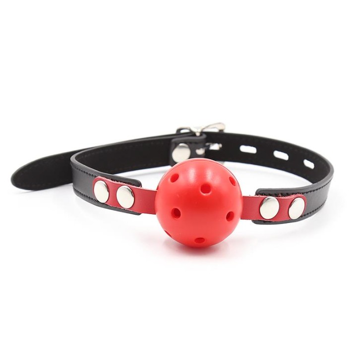 Ball Gag Breathable Black/Red