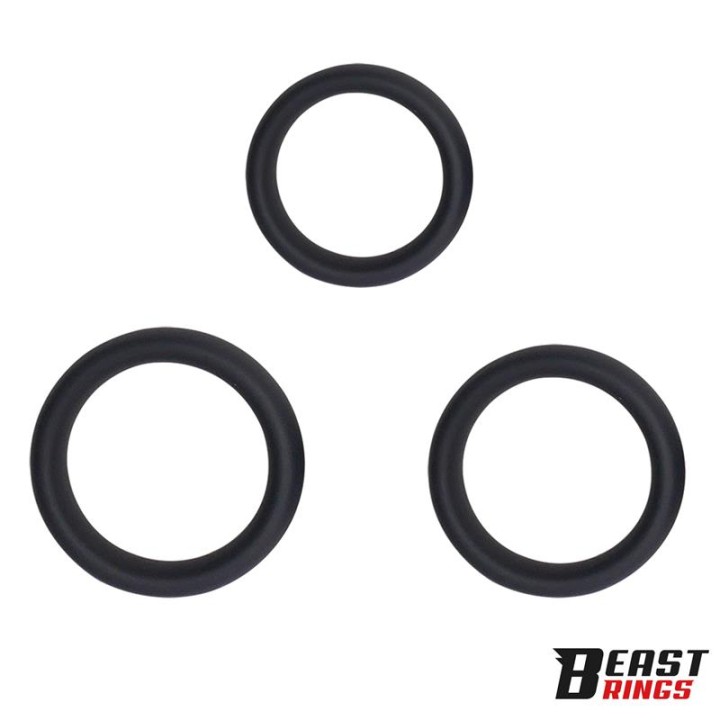 Set of 3 Penis Rings Silicone S, M and L
