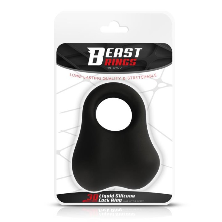 Penis Ring with Glass Balls Liquid Silicone 30 mm