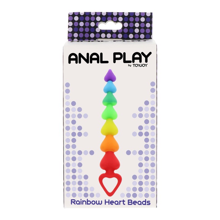 ToyJoy Anal Play Rainbow Heart Beads