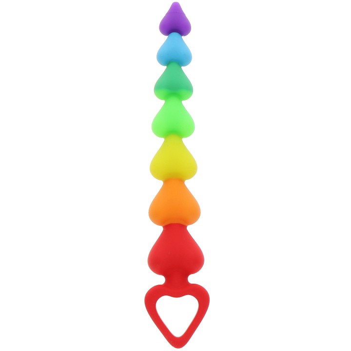 ToyJoy Anal Play Rainbow Heart Beads