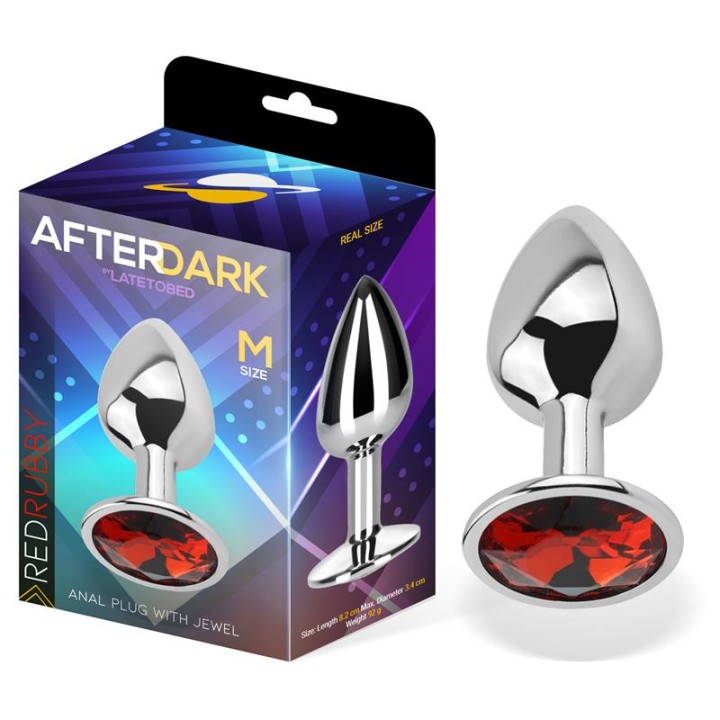 AFTERDARK: Ruby Butt Plug M, korek analny, 8,2 × 3,4 cm