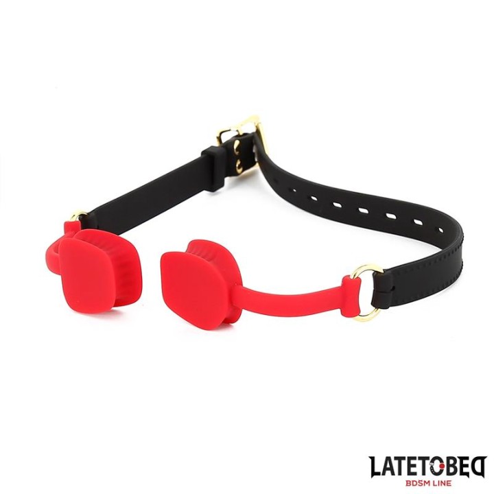 KNEBEL BDSM BENDABLE FORCE REGULOWANY CZARNO CZERWONY - LATETOBED