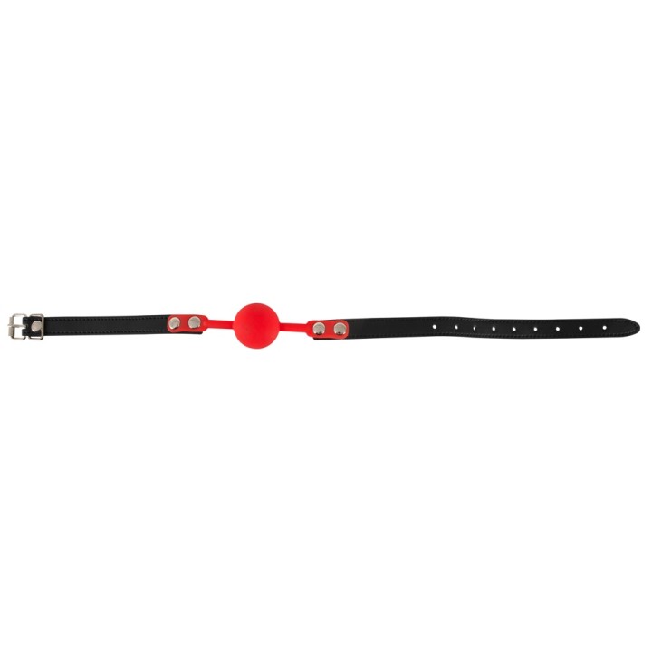 Red Gag silicone — knebel, powłoka poliuretanowa — Bad Kitty