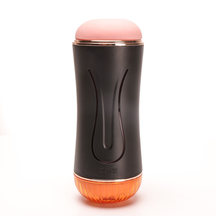 Velvet Touch: masturbator wibrujący dwustronny wagina anus czarny