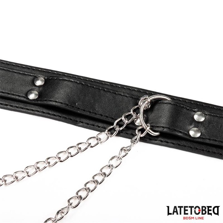 LATETOBED BDSM LINE: Collar Nipple, obroża z zaciskami