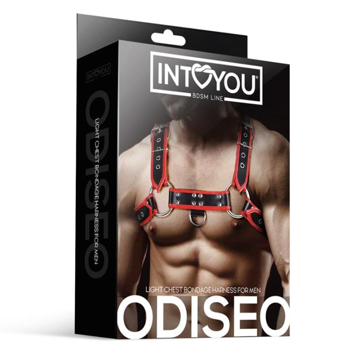 MĘSKA UPRZĄŻ BDSM ODISEO NA KLATKĘ WEGAŃSKA SKÓRA REGULOWANA - INTOYOU