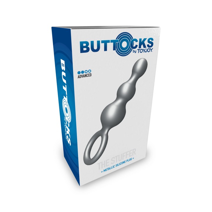 Korek analny — The Stuffer 3-Balls Metallic Plug, ToyJoy