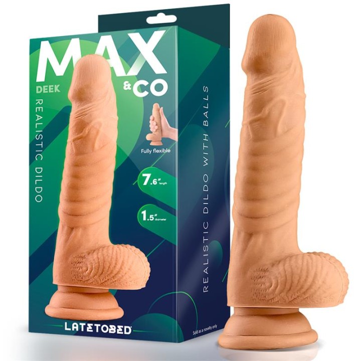 MAX & CO: Deek 7.6 Flesh, realistyczne dildo, kolor cielisty