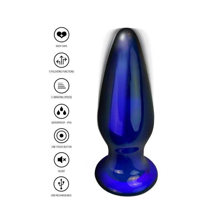 ToyJoy Buttocks Shining Vibrating Glass Plug