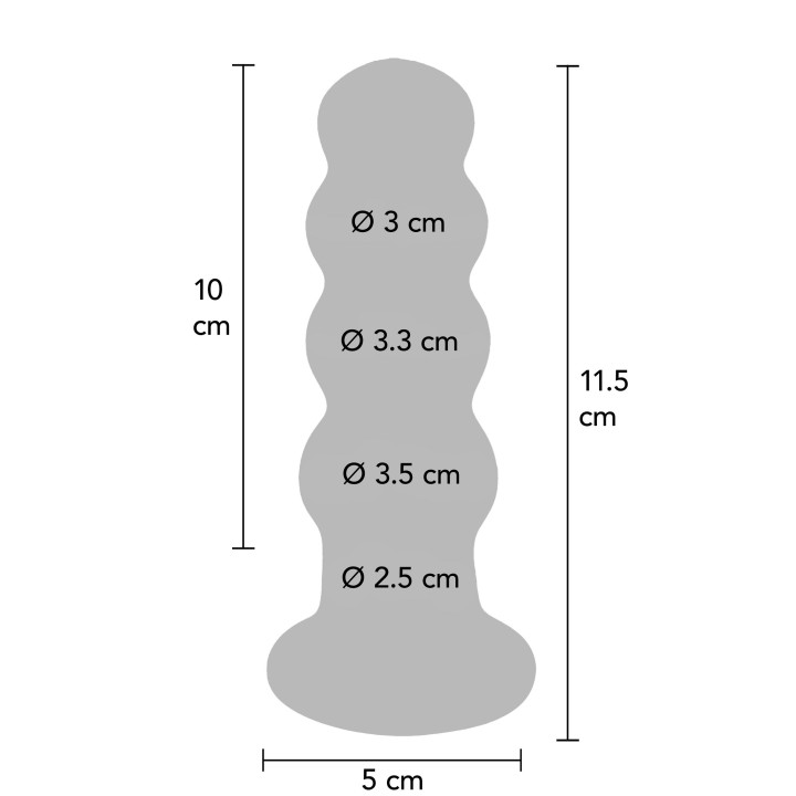 ToyJoy Buttocks Radiant Vibrating Glass Plug