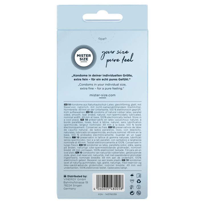 Mister Size 49mm pack of 10 | prezerwatywy 10 sztuk