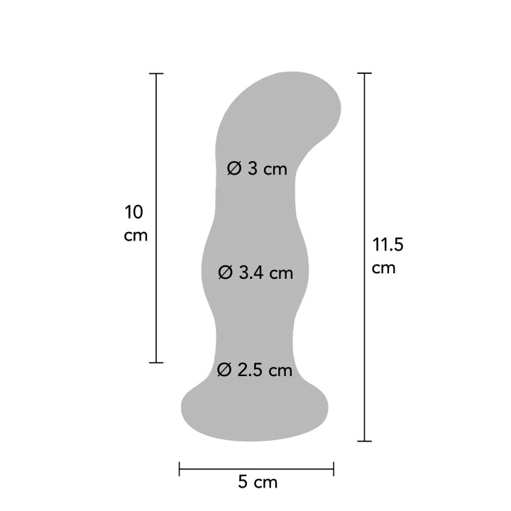 ToyJoy Buttocks Gleaming Vibrating Glass Plug