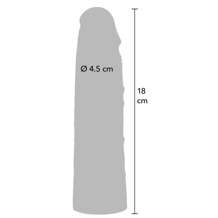 Hidden Desire: Penis Sleeve 18 cm — przedłużka penisa, silikon
