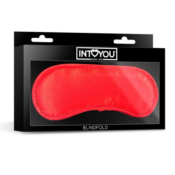 MASKA NA OCZY BDSM SATYNOWA CZERWONA MIĘKKA - INTOYOU