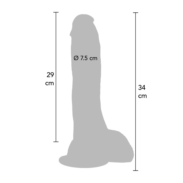 Extreme 34 cm XXXL Dildo — dildo, ToyJoy — rozmiar 34 cm