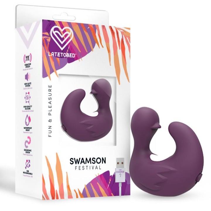 Swamson Violet – stymulator wibracyjny, zasilanie USB – FESTIVAL