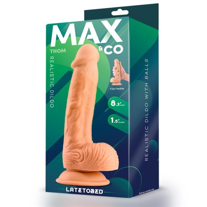 Thom Realistic Dildo 8.3"Balls and Suction Cup C50