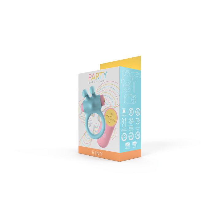 RINY VIBRATING RING W/ BLUE SILICONE USB CONTROLLER