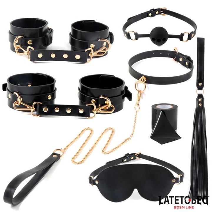 LATETOBED BDSM LINE: Bondage Kit 8 Pcs, zestaw BDSM, 8 elementów