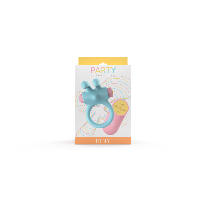 RINY VIBRATING RING W/ BLUE SILICONE USB CONTROLLER