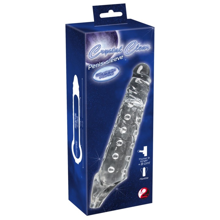 Nakładka na penisa „Clear Penis Sleeve” — Crystal