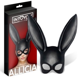 MASKA BDSM BUNNY CZARNA KRÓLICZE USZY RĘCZNIE WYKONANA - INTOYOU
