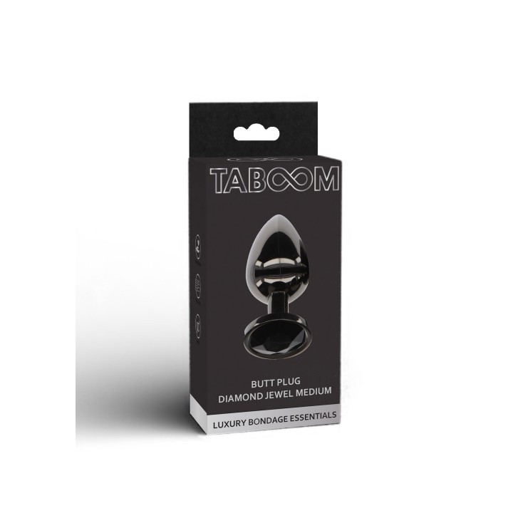 Korek analny Butt Plug With Diamond Jewel M — aluminium | Taboom