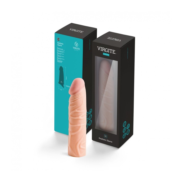 S1 Realistic Penis Sheath 16,5 cm – cielisty, Virgite