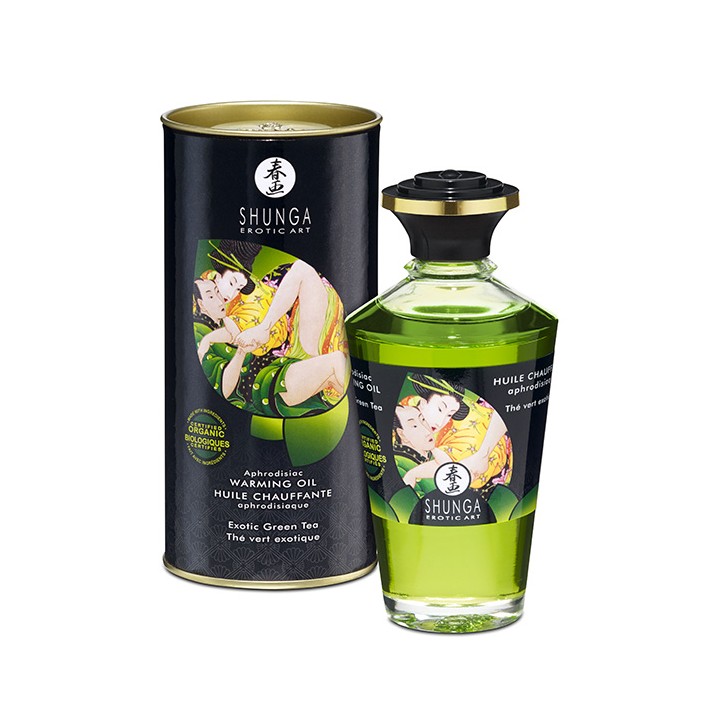 Exotic Green Tea – olejek rozgrzewający Shunga 100 ml