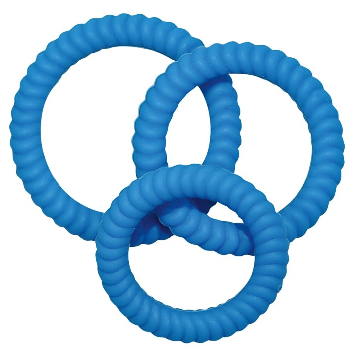 Zestaw pierścieni erekcyjnych — Lust 3 Cock Rings blue, You2Toys
