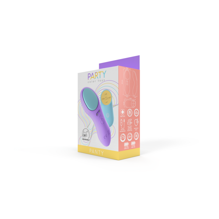 Panty USB Control Vibrator liliowy – Party Color Toys