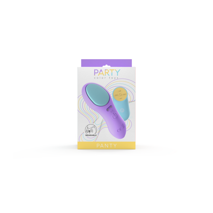 Panty USB Control Vibrator liliowy – Party Color Toys