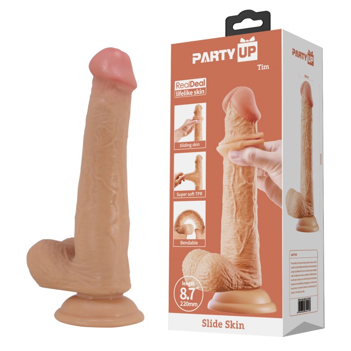 Party Up • dildo cyberskóra cielisty 22 cm Tim