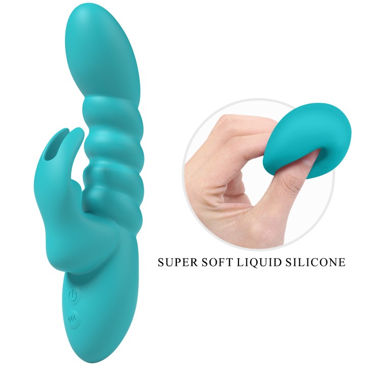 Bryunlun króliczek, ładowanie USB | Party Up • kolor turkusowy