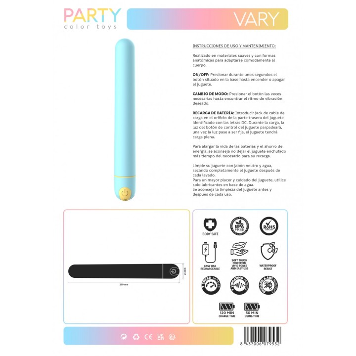 VARY BLUE USB VIBRATOR