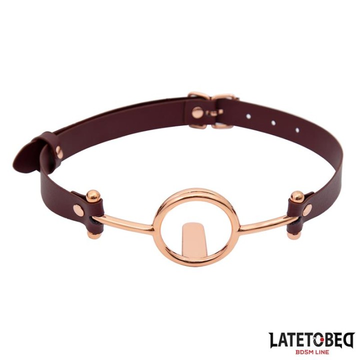 Knebel O-ring Leather O Ring Gag, skóra – LATETOBED BDSM LINE