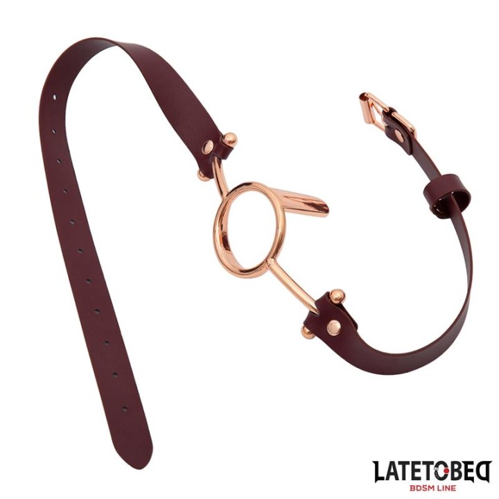 Knebel O-ring Leather O Ring Gag, skóra – LATETOBED BDSM LINE