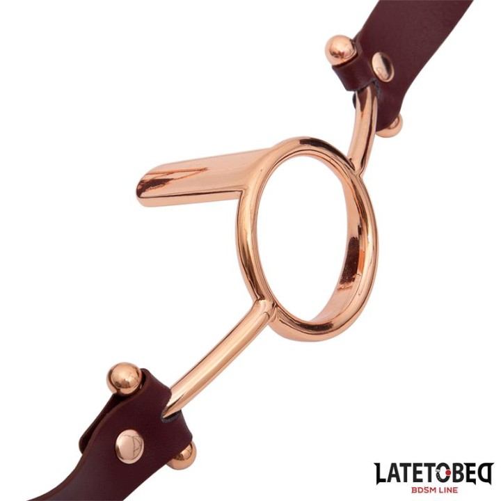 Knebel O-ring Leather O Ring Gag, skóra – LATETOBED BDSM LINE