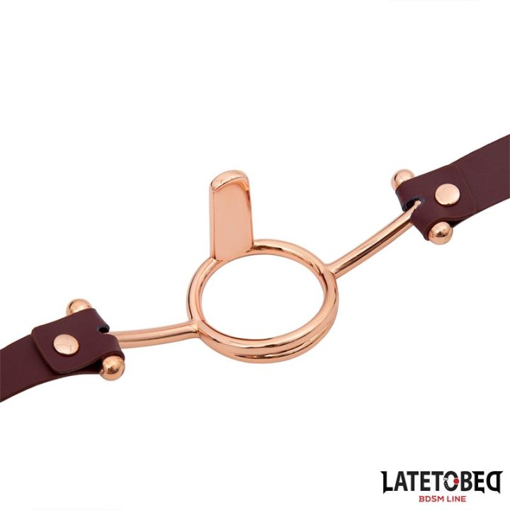 Knebel O-ring Leather O Ring Gag, skóra – LATETOBED BDSM LINE