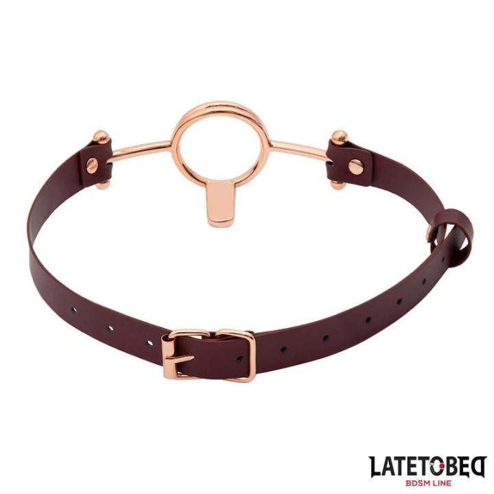 Knebel O-ring Leather O Ring Gag, skóra – LATETOBED BDSM LINE