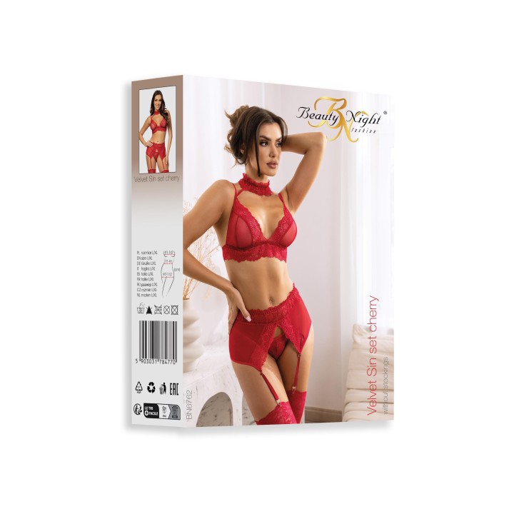 Kolor wiśniowy – Velvet Sin set cherry | Beauty Night