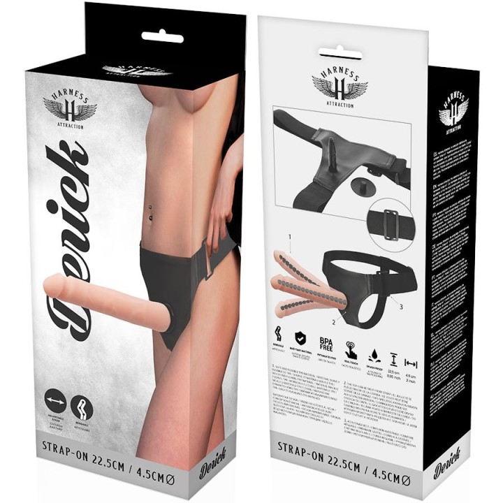 HARNESS ATTRACTION Derick: długość 22,5 cm — uprząż strap-on