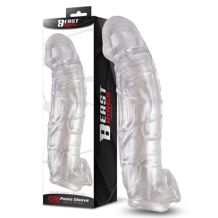 BEAST RINGS: Penis Sleeve 23 cm, nakładka na penisa 3,5 cm