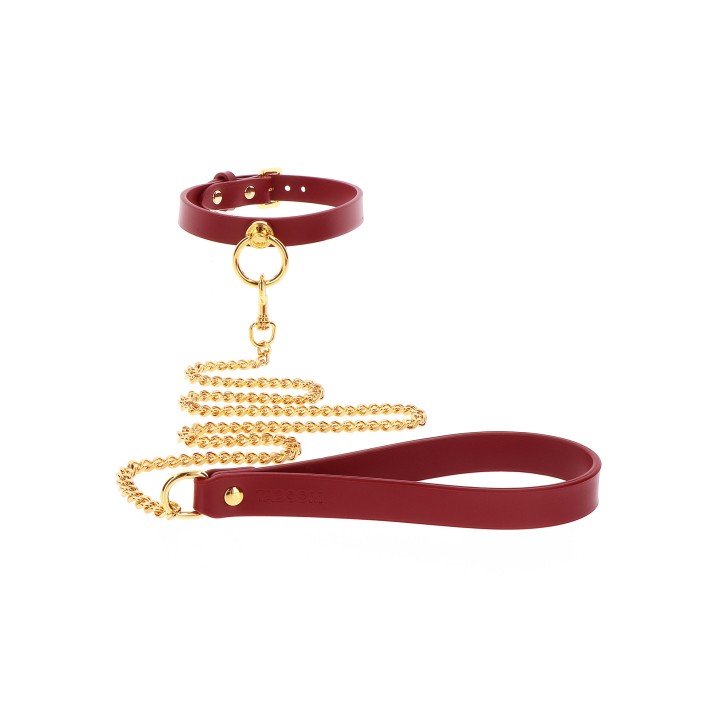 Taboom: O-Ring Collar and Chain Leash — obroża BDSM