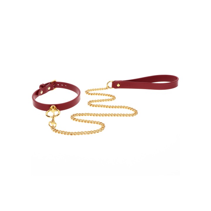 Taboom: O-Ring Collar and Chain Leash — obroża BDSM